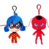 Jucarie de plus Miraculous,Buburuza si Tikki,cu breloc,16/14cm