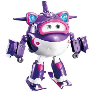 Avion transformabil, Super Wings, Crystal, Cu Sunete si Lumini, 17Cm