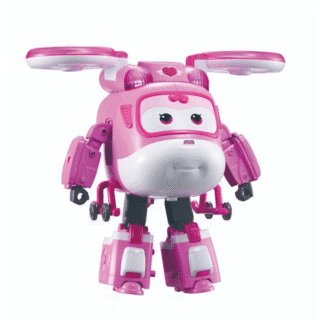 Avion transformabil, Super Wings, Dizzy, Cu Sunete si Lumini, 17Cm
